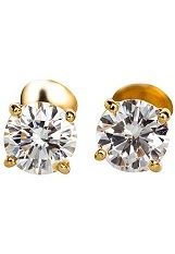 small lovely classic style baby diamond earrings